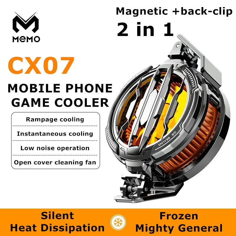CX07 Mobile Phone Cooling Fan - Magnetic Cooling Radiator Fan For Mobile - Help to reduce heatness of Mobile