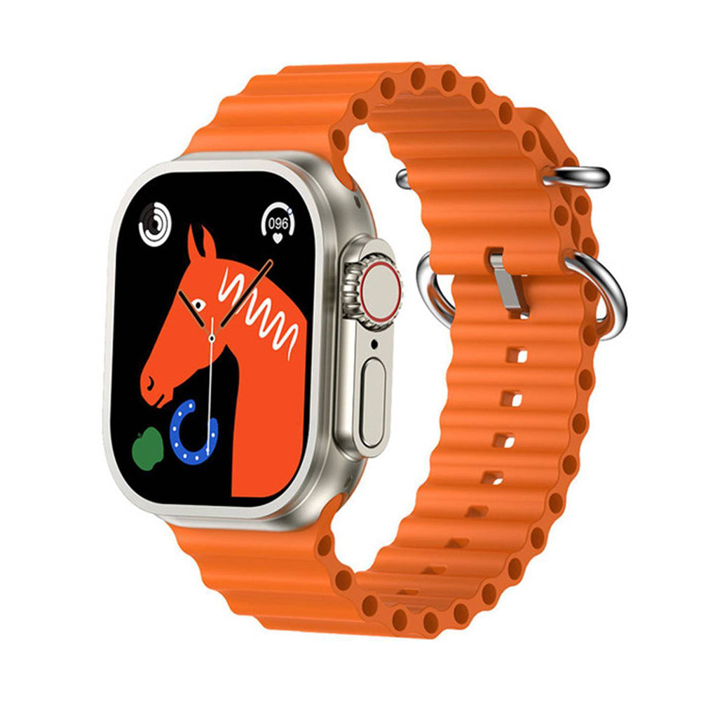 S8 Ultra Max Series 8 Smart Watch Ultra Ai Voice Watch 2.08 Inch Bluetooth Call Wireless Charging Watch With Hryfine App Orange