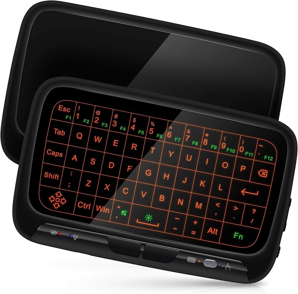 H18+ Wireless Air Mouse Mini Keyboard Full Screen Touch 2.4GHz QWERTY Touchpad with Backlight Function For Smart TV PS3