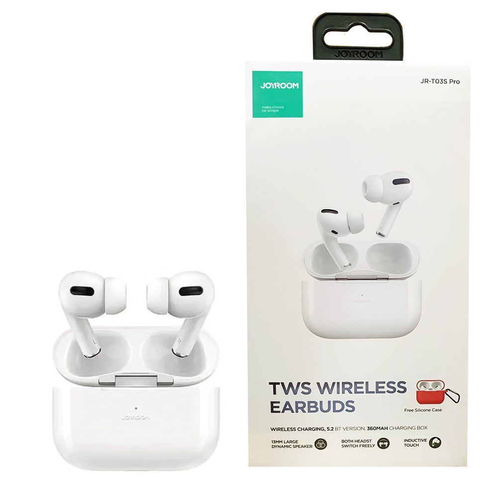 JOYROOM JR-T03S PRO MAX TRUE WITH POP UP WINDOWS WIRELESS EARBUDS ORIGINAL WHITE