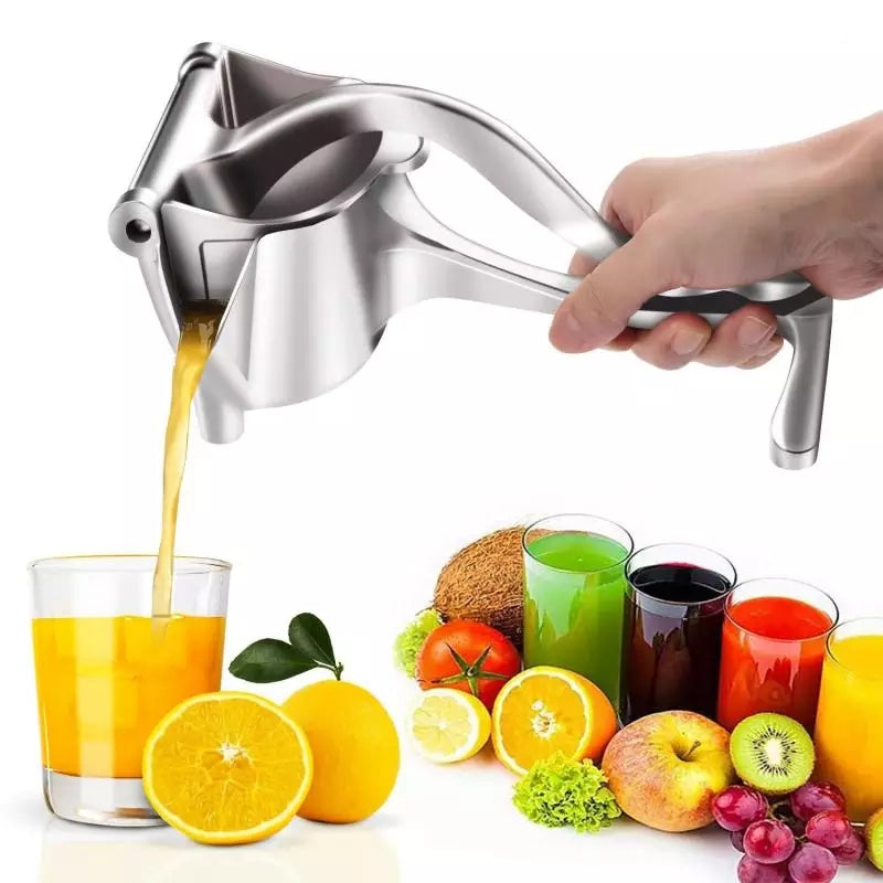 Manual hand juice press and squeezer, manual juice extractor for Oranges, Lemon, Water Melon, grapes, Pomegranate- heavy duty aluminum alloy with filter bag