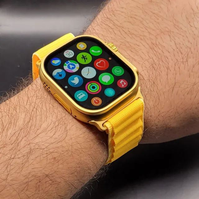 G9 Ultra pro Max Smart Watch - Golden Edition | 2.02 Inch Bezel Less Display | BT Calling | All Fitness Tracking Features-T800 ULTRA G9 Ultra Pro Ultra 9 Max