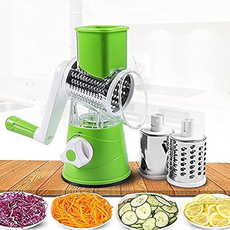 Vegetable Slicer and Cutting Manual Machine |Multifunctional Kitchen Machine |6 in 1 Vegetable Cutter Machine for Potato Onion Carrot Manual Cutting Machine| Drum Grater Manual Vegetable Cutter Slicer Kitchen