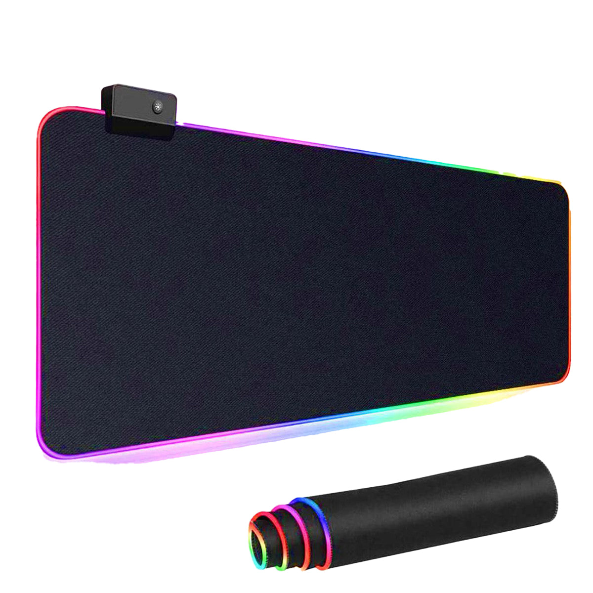 RGB Gaming Mouse Pad Large (800×300×4mm) Led Mousepad with Non-Slip Rubber Base Soft Pad