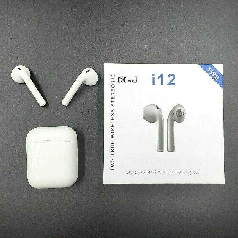 TWIN i12 With Case Sensors Touch and Window Wireless Earphone V5.0