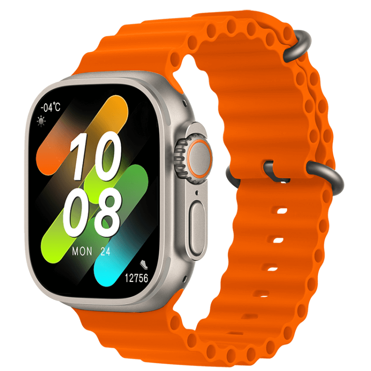 Hk8 Pro Max 2.12 Inch Amoled Screen Smart Watch Ultra 49mm Men Series 8 Nfc Wireless Charging Sports Watch With Wear Fit Pro App (orange)