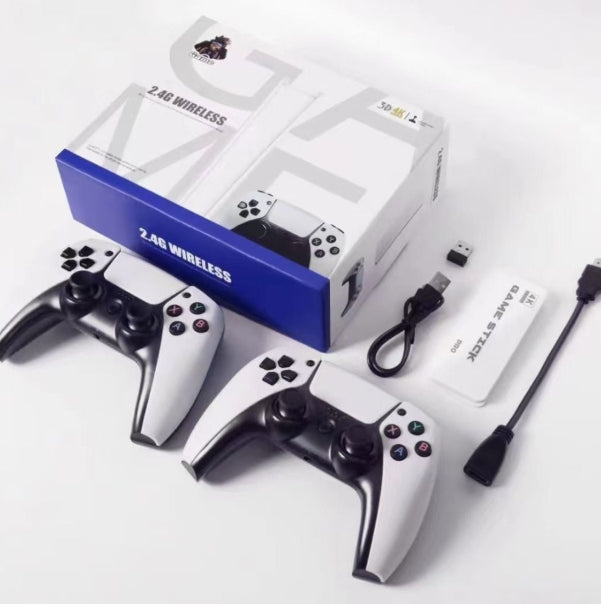 M15 Game Stick 4K - 64 GB - 20,000 Plus Built in Games - Video Game Console Retro Classic Games 2.4G Double Wireless Controller for PS1/GBA/SNES