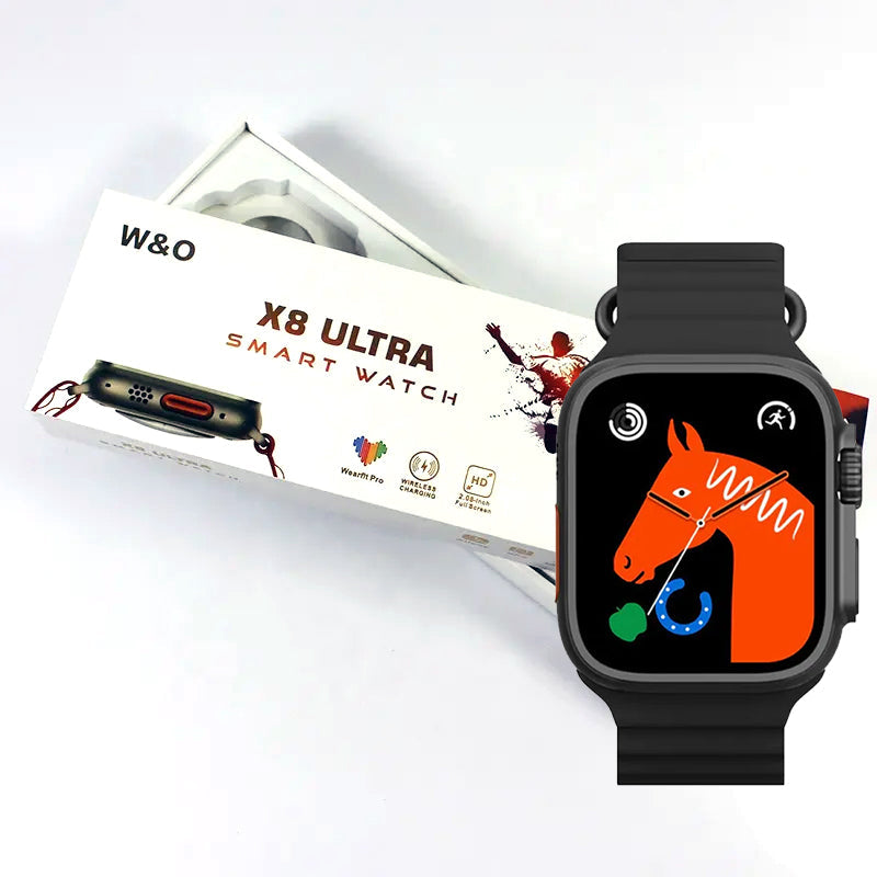 X8 Ultra Smartwatch 49mm With Bluetooth Calling With Wearfit Pro App Black