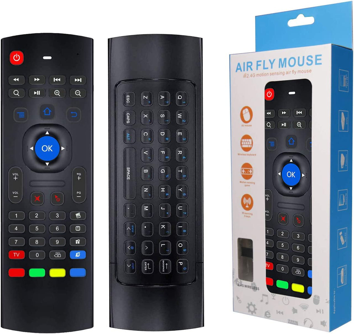 Wireless MX3 Air Mouse Remote Control And Keyboard For Work Android BOX Smart TV PC & Laptop