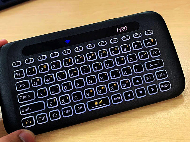 H20 Mini Wireless Keyboard Backlight Touchpad Air Mouse IR Leaning Remote Control for Andorid Box Smart TV Windows